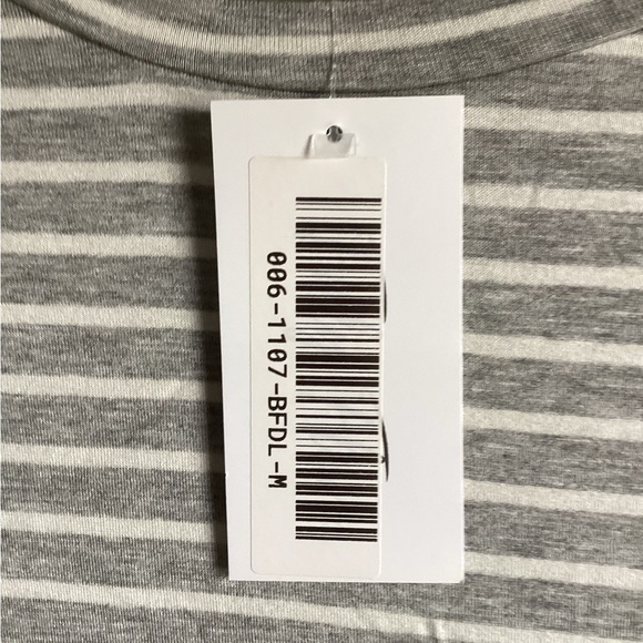 Gray and Tan Striped Long Sleeve Top nwt - Picture 4 of 8